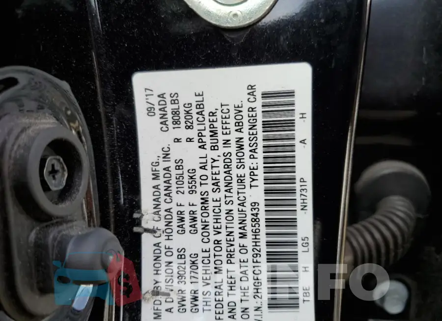 2HGFC1F92HH658439 Photo# 12