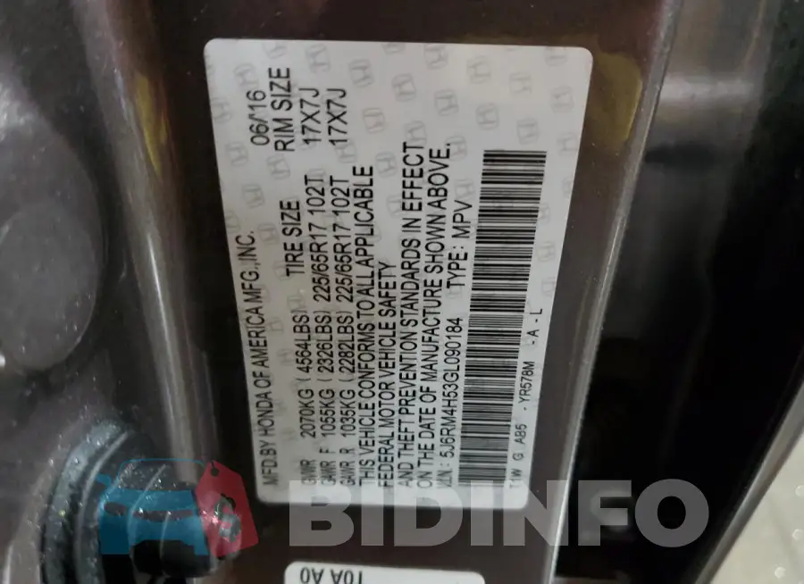 5J6RM4H53GL090184 Photo# 12