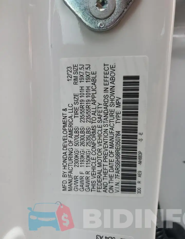 7FARS6H98RE050784 Photo# 14