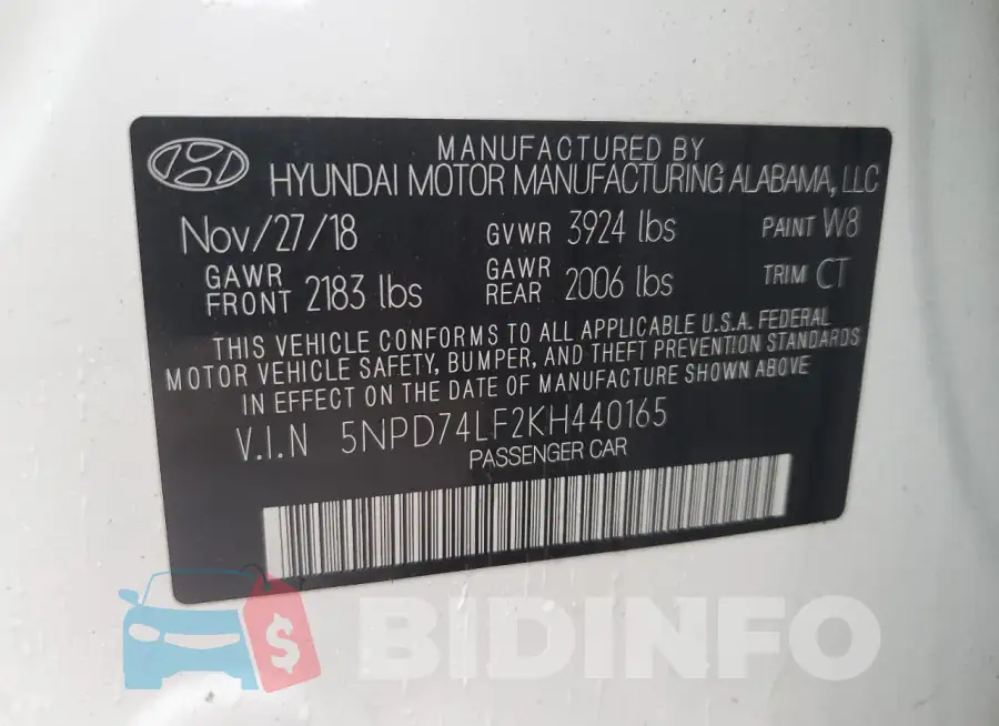 5NPD74LF2KH440165 Photo# 12