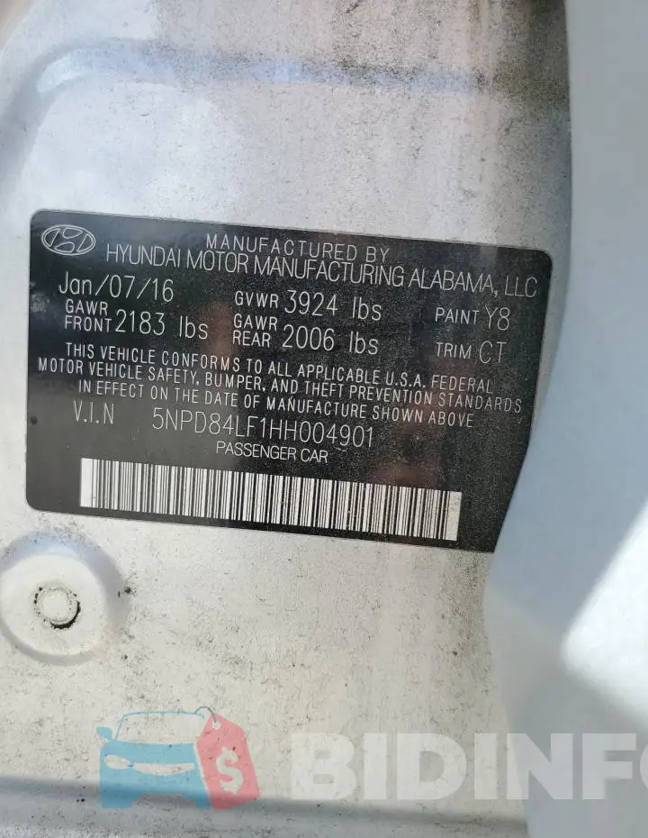 5NPD84LF1HH004901 Photo# 12