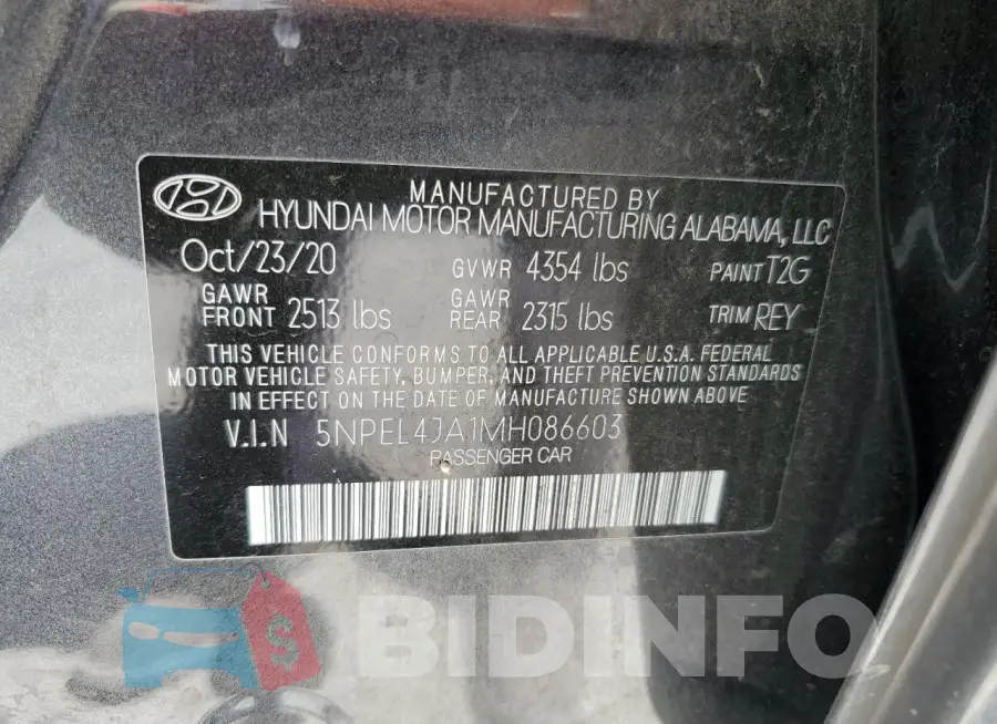 5NPEL4JA1MH086603 Photo# 12