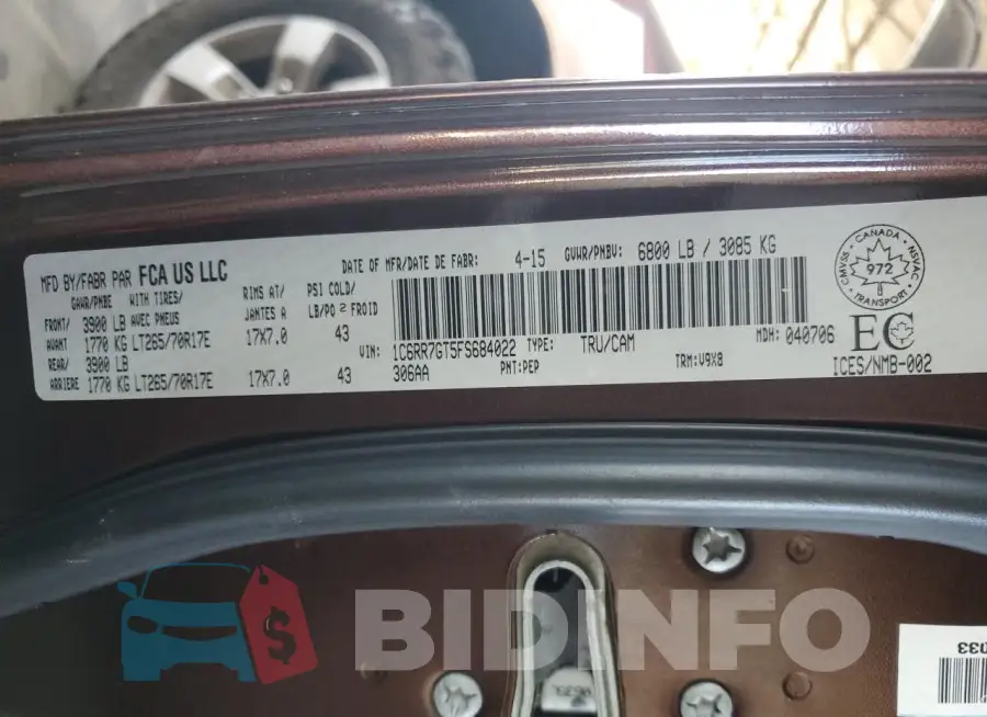 1C6RR7GT5FS684022 Photo# 12