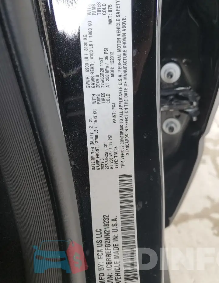 1C6RREFG2NN218232 Photo# 14