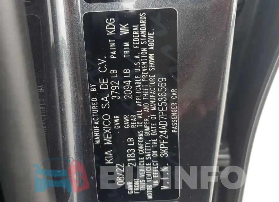 3KPF24AD7PE536569 Photo# 12