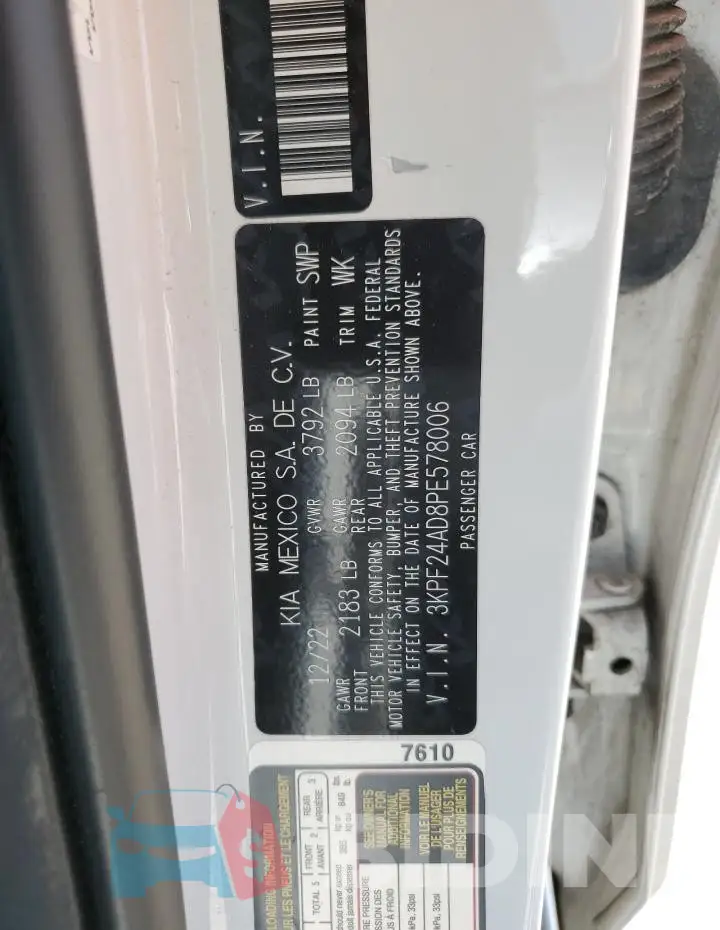 3KPF24AD8PE578006 Photo# 12