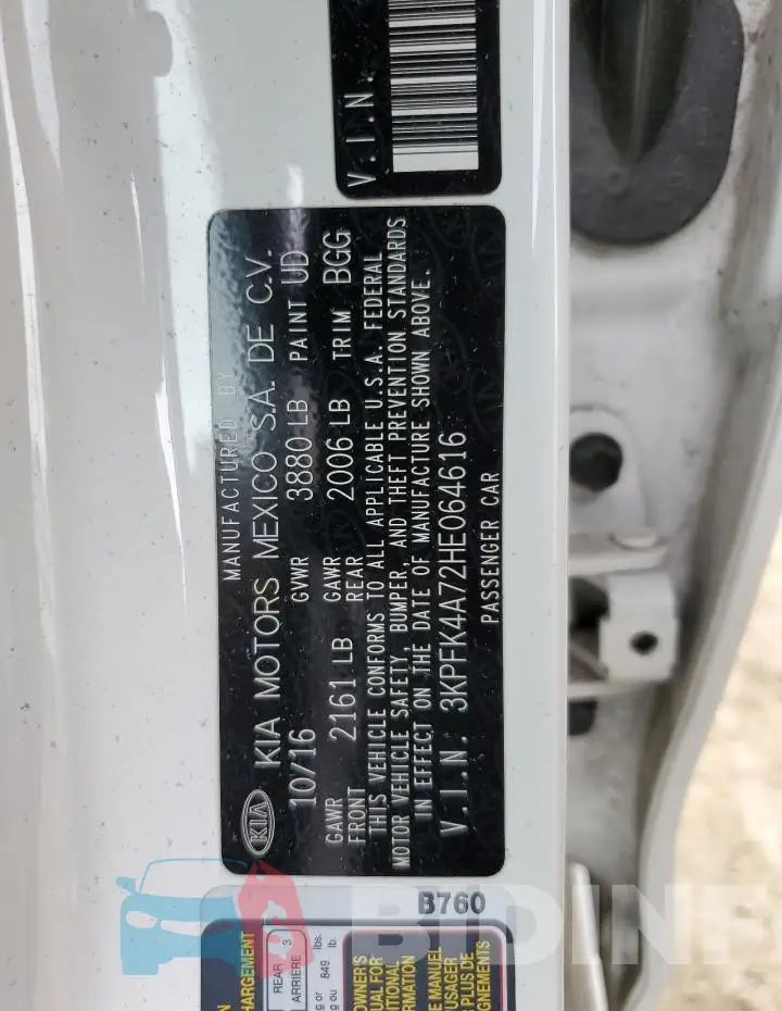 3KPFK4A72HE064616 Photo# 12