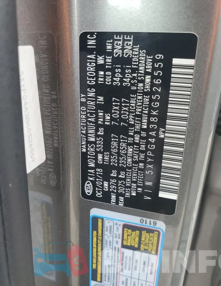 5XYPG4A38KG526559 Photo# 13