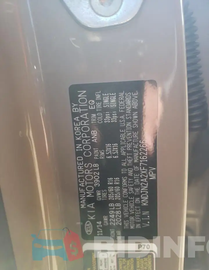 KNDJN2A2XF7162266 Photo# 12