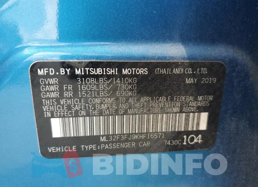 ML32F3FJ9KHF16571 Photo# 13