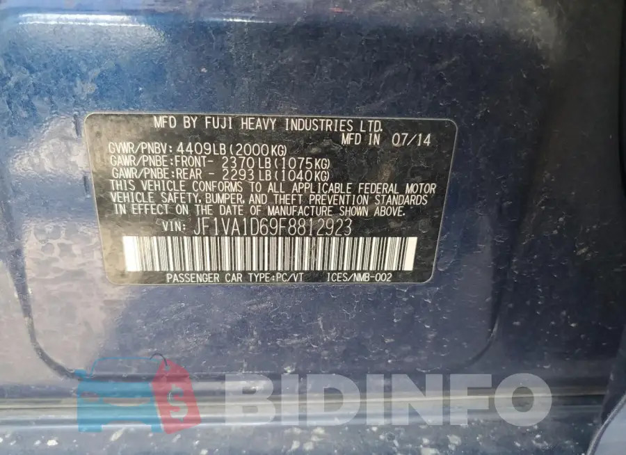 JF1VA1D69F8812923 Photo# 12