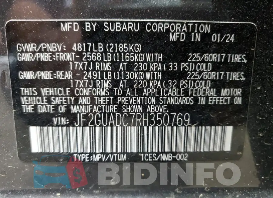 JF2GUADC7RH350769 Photo# 13