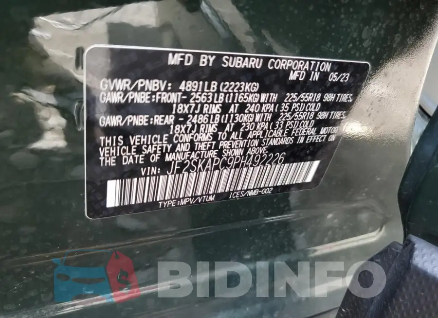 JF2SKAPC9PH492226 Photo# 13