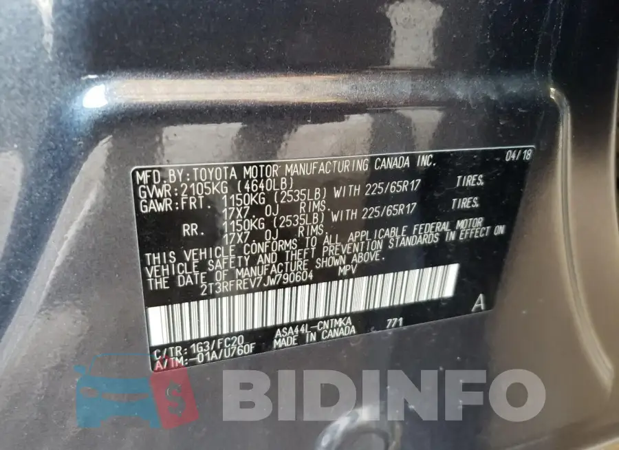 2T3RFREV7JW790604 Photo# 13
