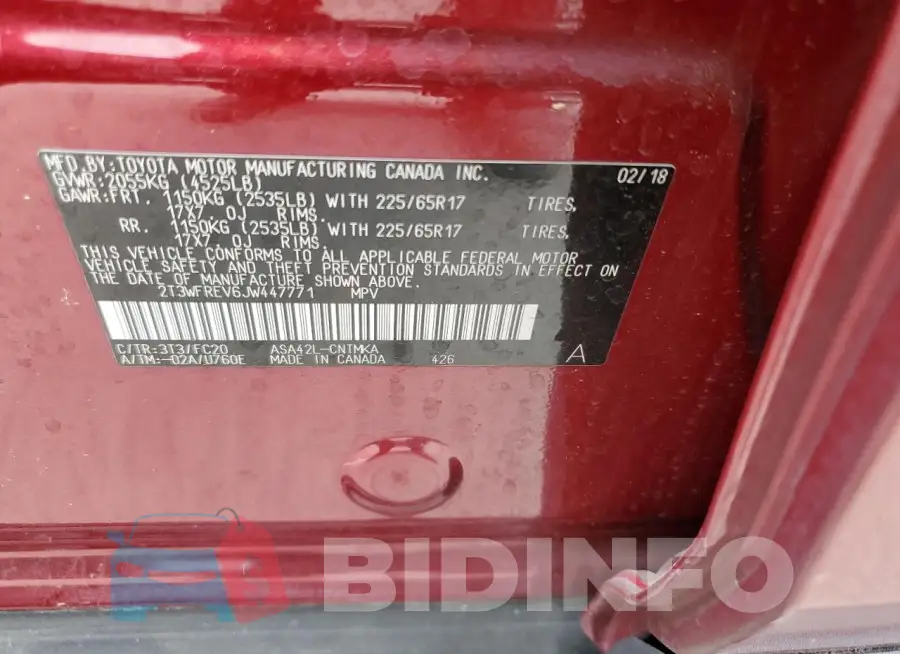 2T3WFREV6JW447771 Photo# 13