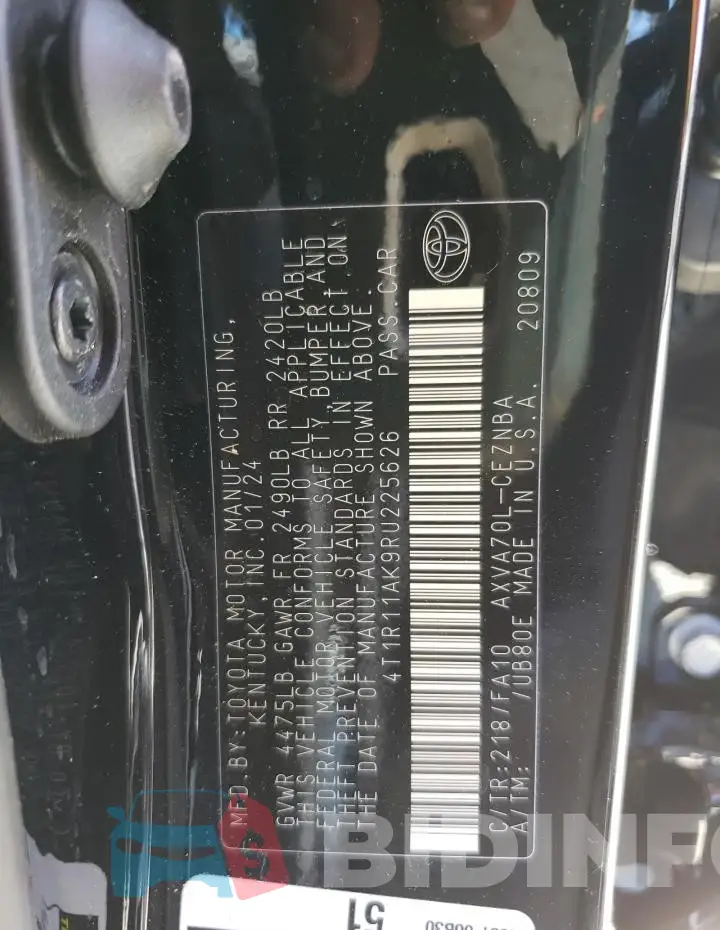 4T1R11AK9RU225626 Photo# 12