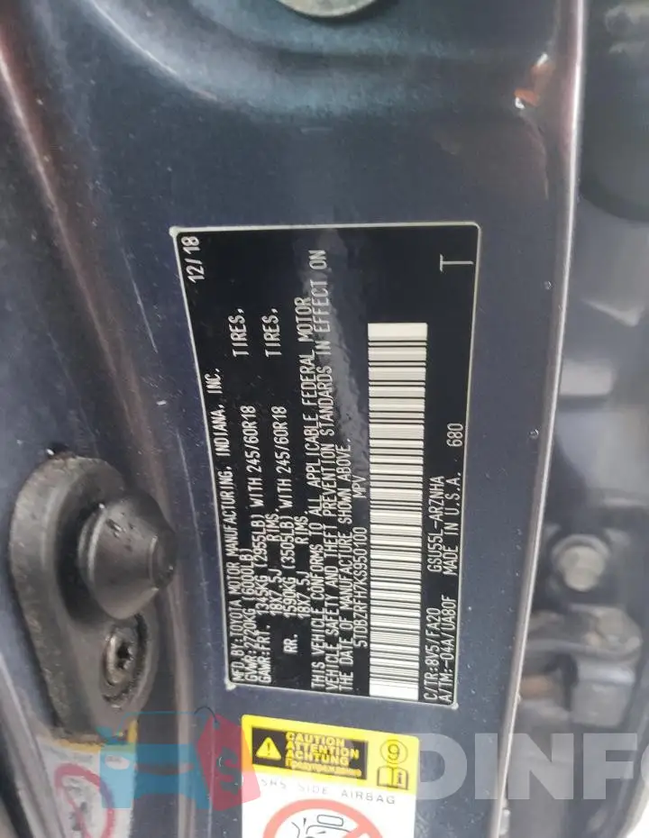 5TDBZRFH7KS950100 Photo# 13