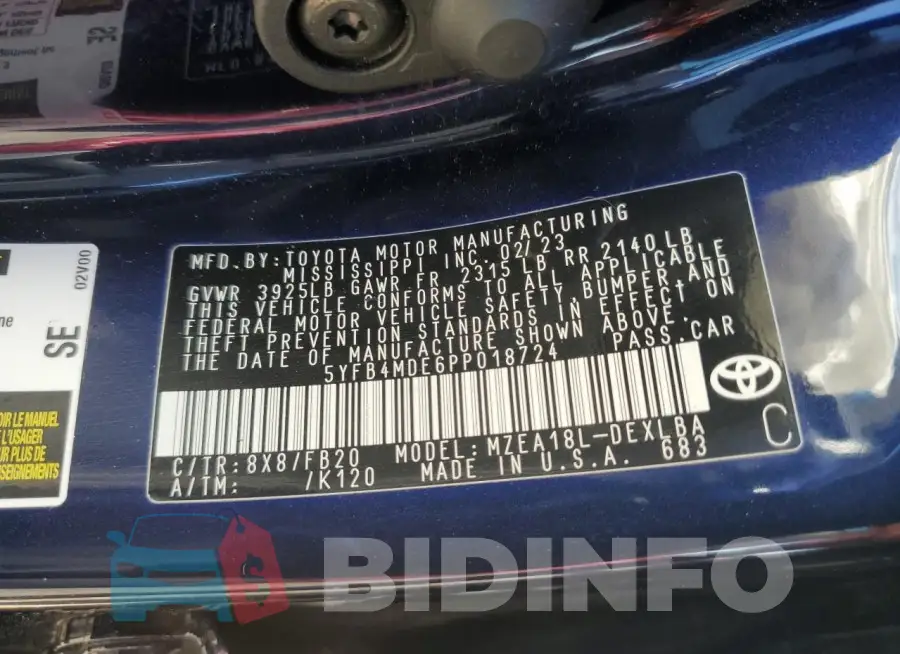 5YFB4MDE6PP018724 Photo# 12