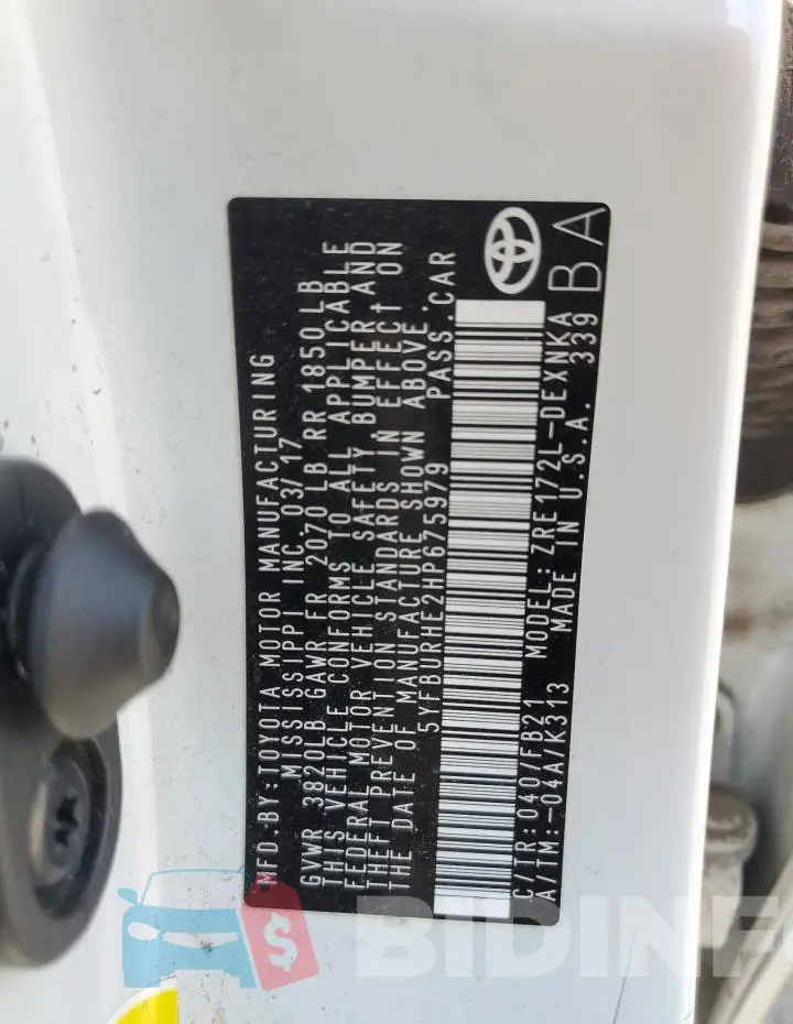 5YFBURHE2HP675979 Photo# 12