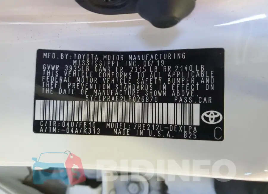5YFEPRAE2LP026870 Photo# 13