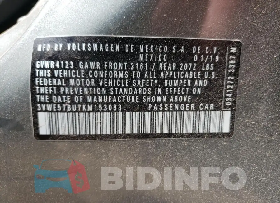 3VWE57BU7KM153083 Photo# 12