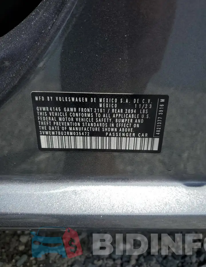 3VWEM7BU2RM035472 Photo# 12