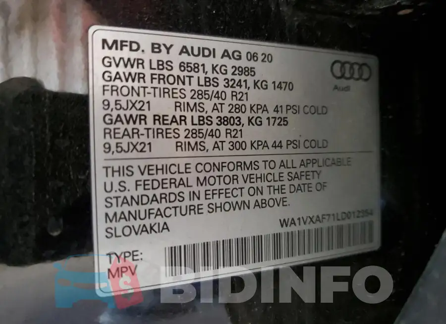WA1VXAF71LD012354 Photo# 13