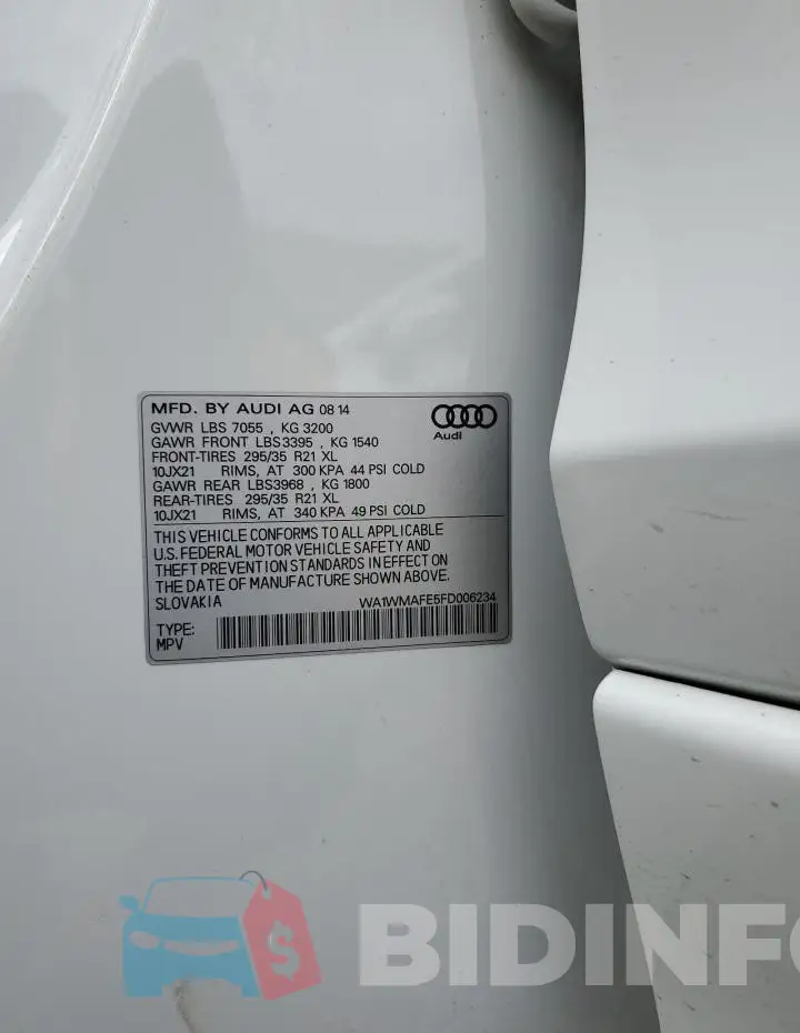 WA1WMAFE5FD006234 Photo# 13