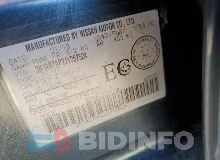 3N1AB7AP2JY252524 Photo# 12