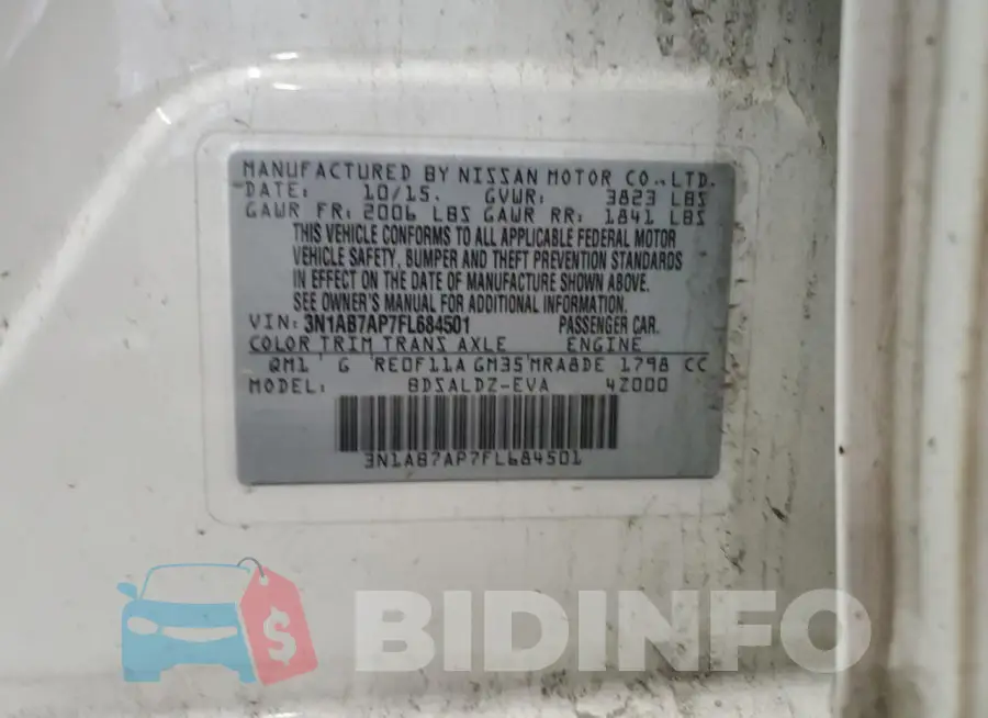 3N1AB7AP7FL684501 Photo# 12