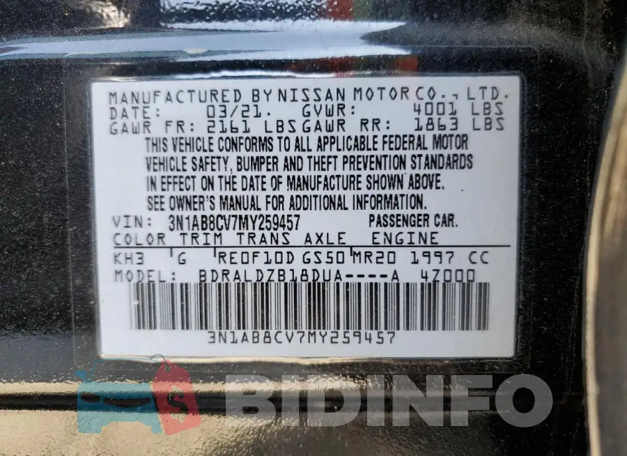 3N1AB8CV7MY259457 Photo# 12