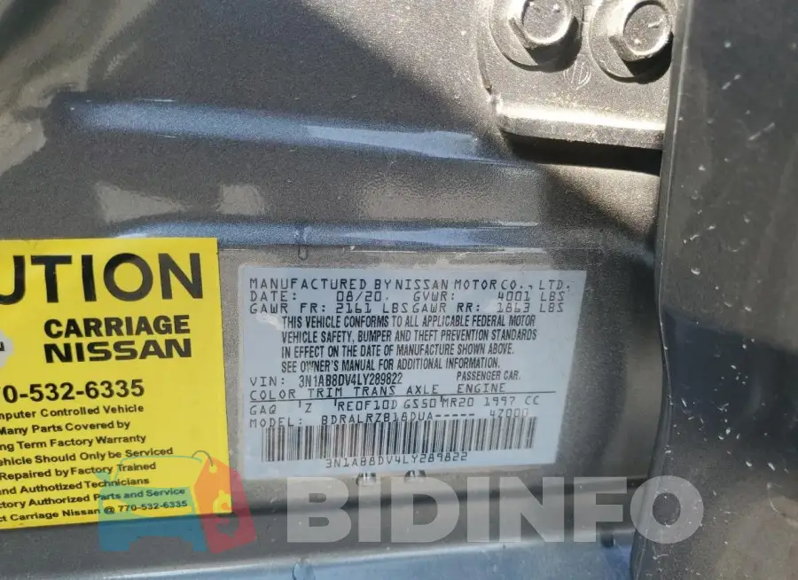 3N1AB8DV4LY289822 Photo# 13