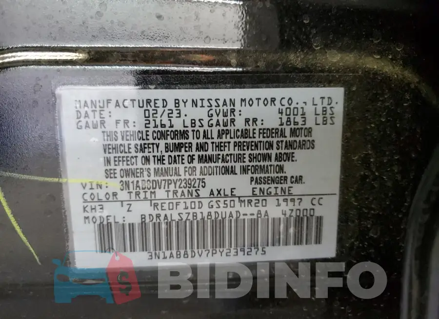 3N1AB8DV7PY239275 Photo# 12