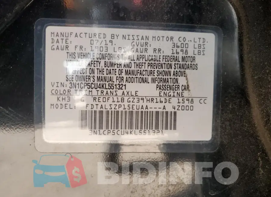 3N1CP5CU4KL551321 Photo# 12