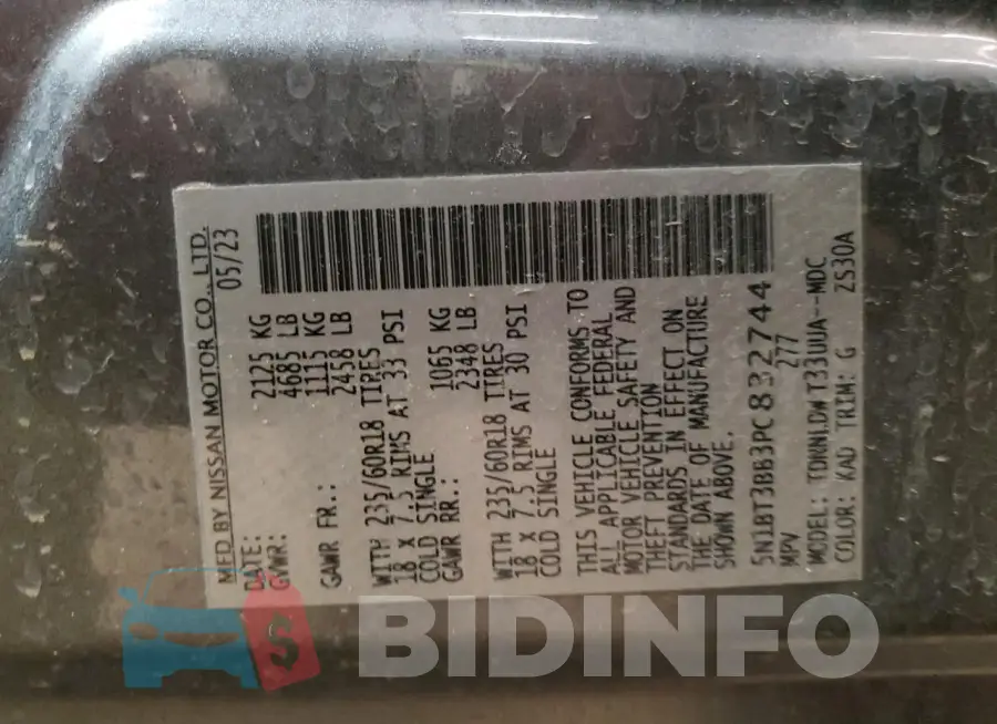 5N1BT3BB3PC832744 Photo# 14