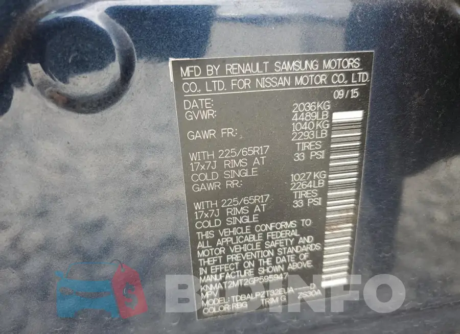KNMAT2MT2GP595947 Photo# 13