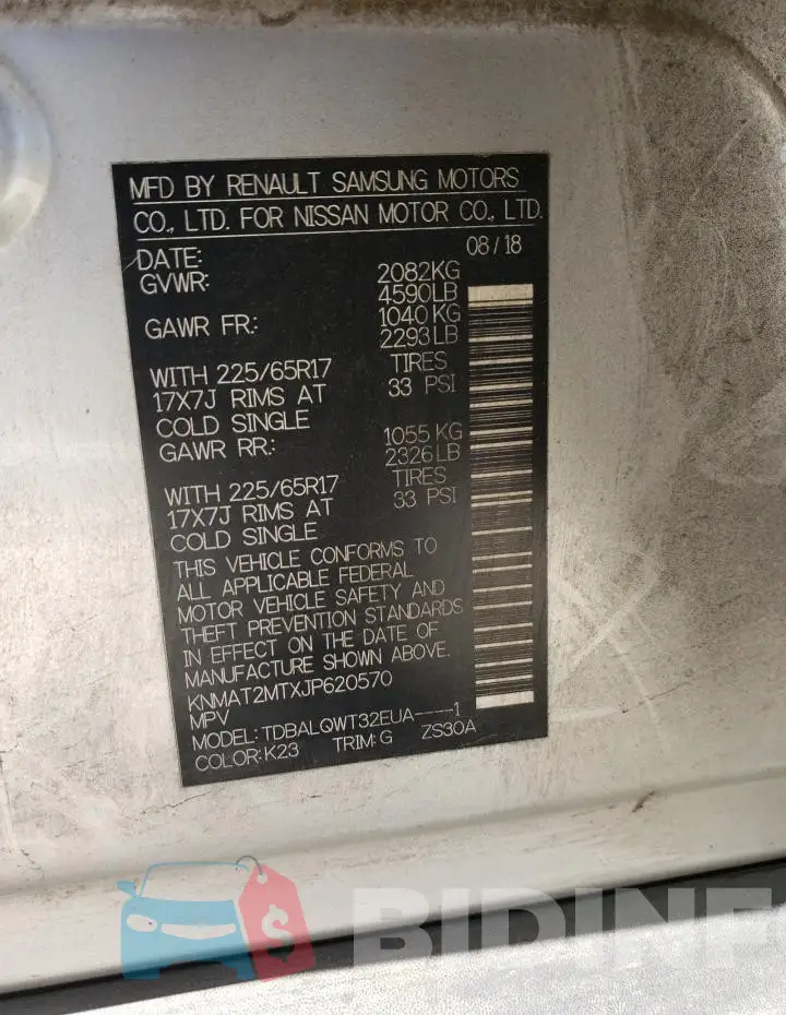 KNMAT2MTXJP620570 Photo# 12
