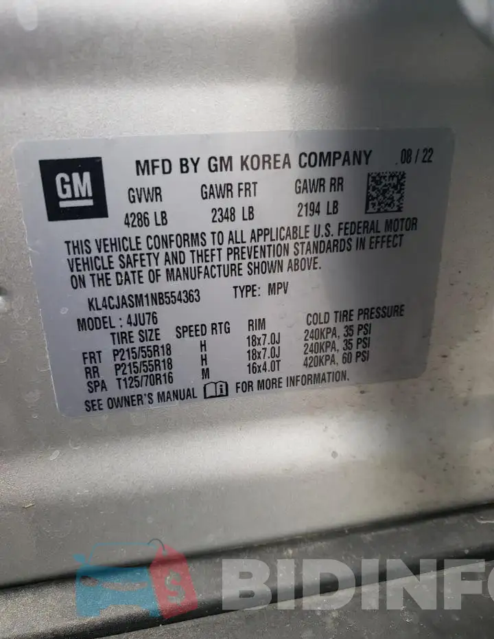 KL4CJASM1NB554363 Photo# 13