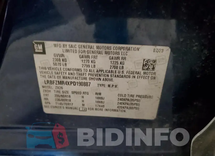 LRBFZMR4XPD190887 Photo# 12