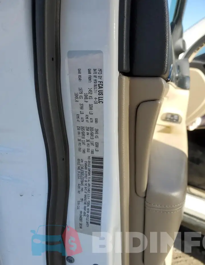 1C4RJFBG5JC378445 Photo# 12