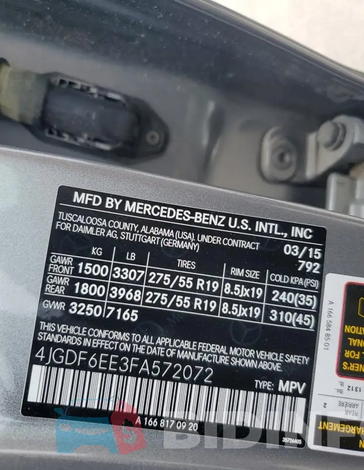 4JGDF6EE3FA572072 Photo# 12