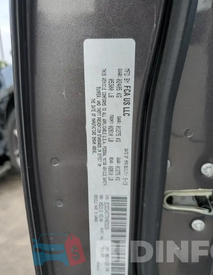2C3CDXCT7KH633226 Photo# 12