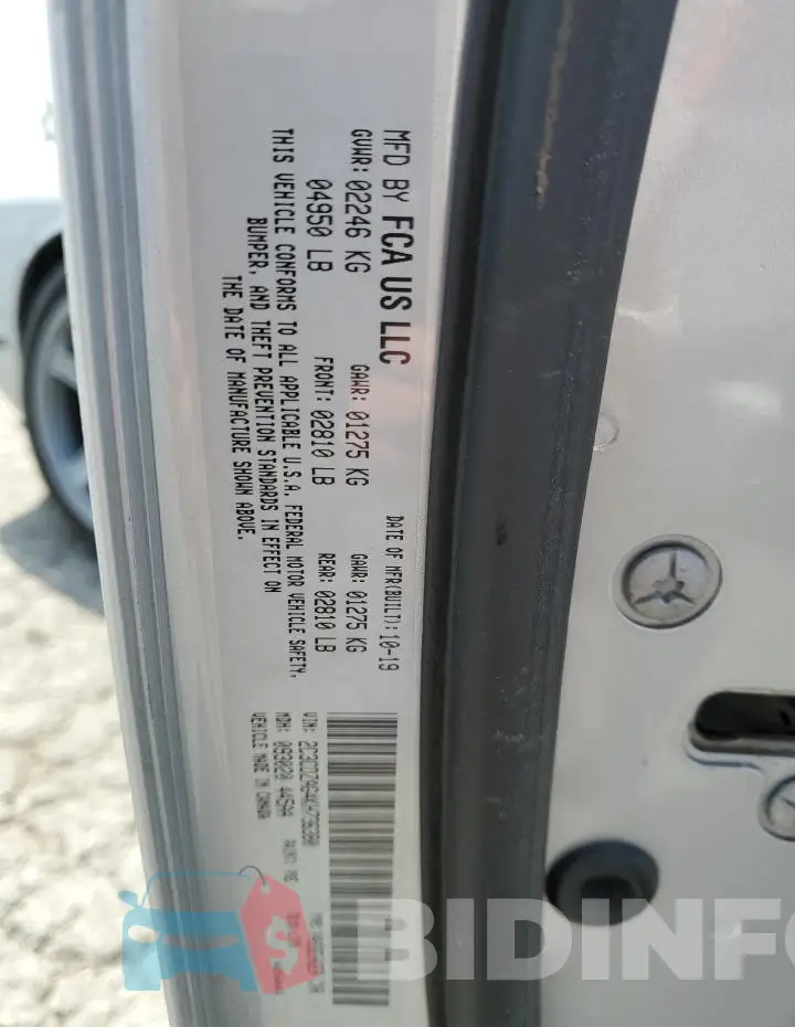 2C3CDZAG4KH736380 Photo# 12