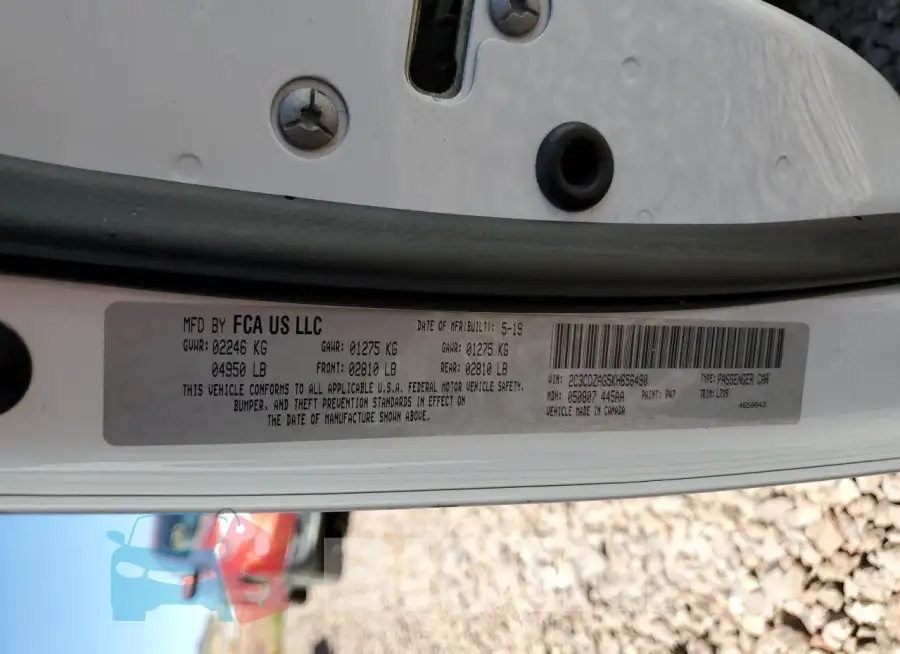 2C3CDZAG5KH656490 Photo# 12