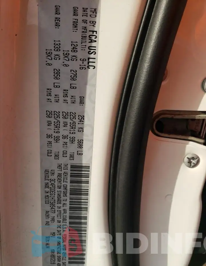 3C4PDDEG1HT505477 Photo# 13