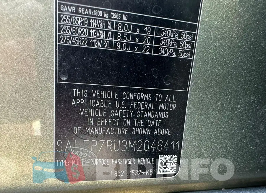 SALEP7RU3M2046411 Photo# 10