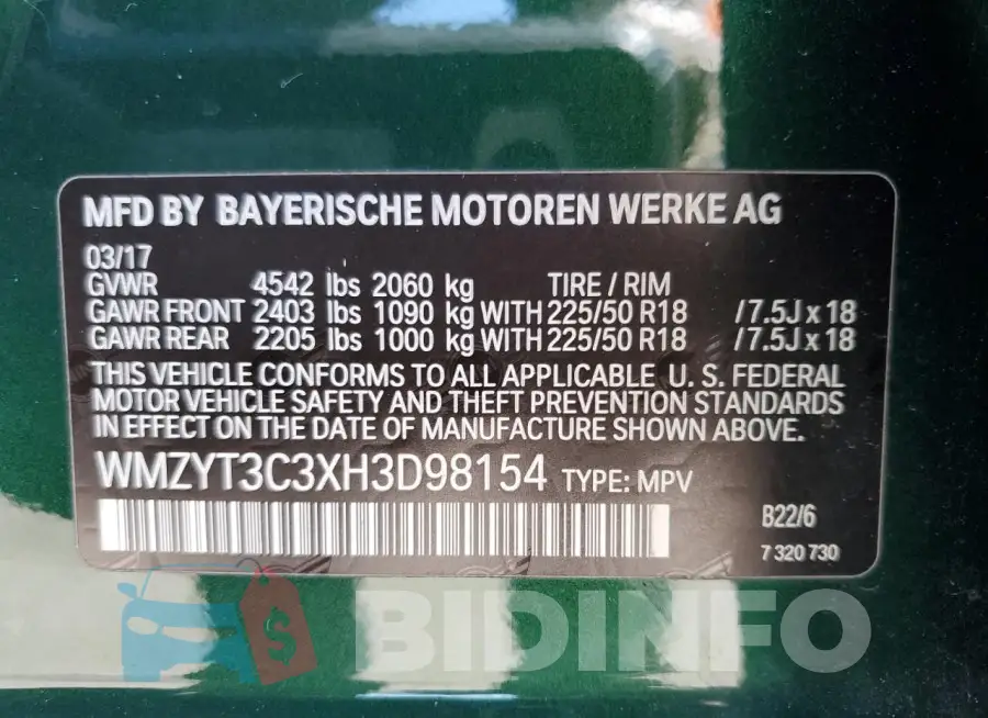 WMZYT3C3XH3D98154 Photo# 12