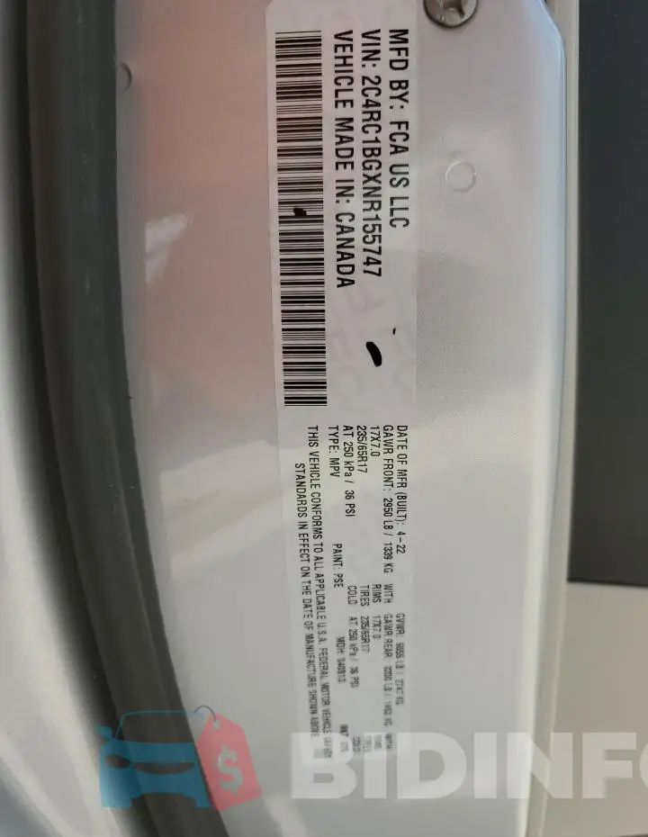 2C4RC1BGXNR155747 Photo# 14