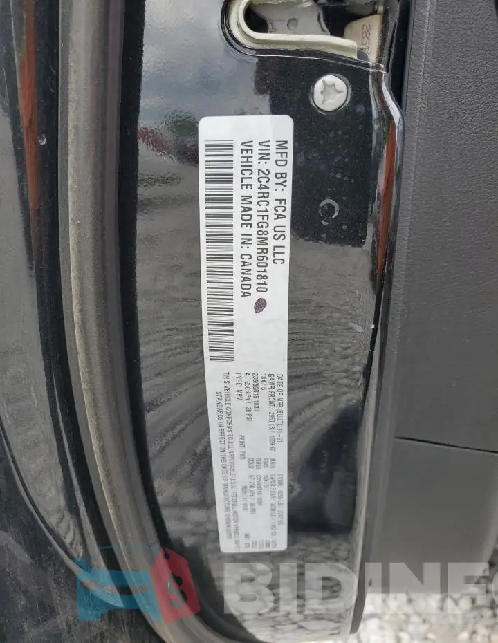 2C4RC1FG8MR601810 Photo# 13