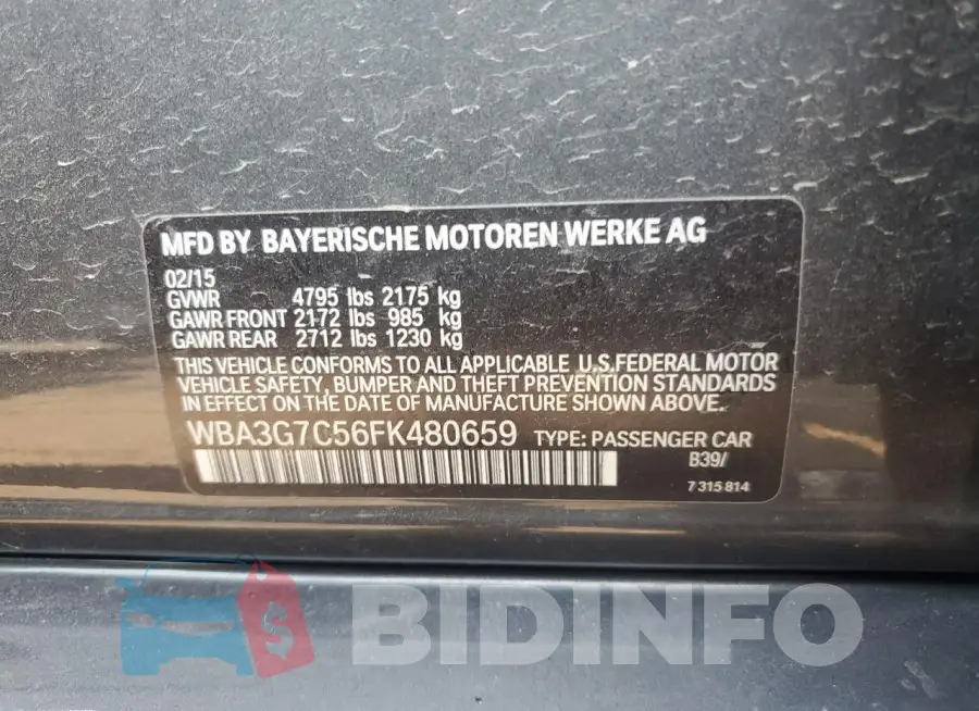 WBA3G7C56FK480659 Photo# 12